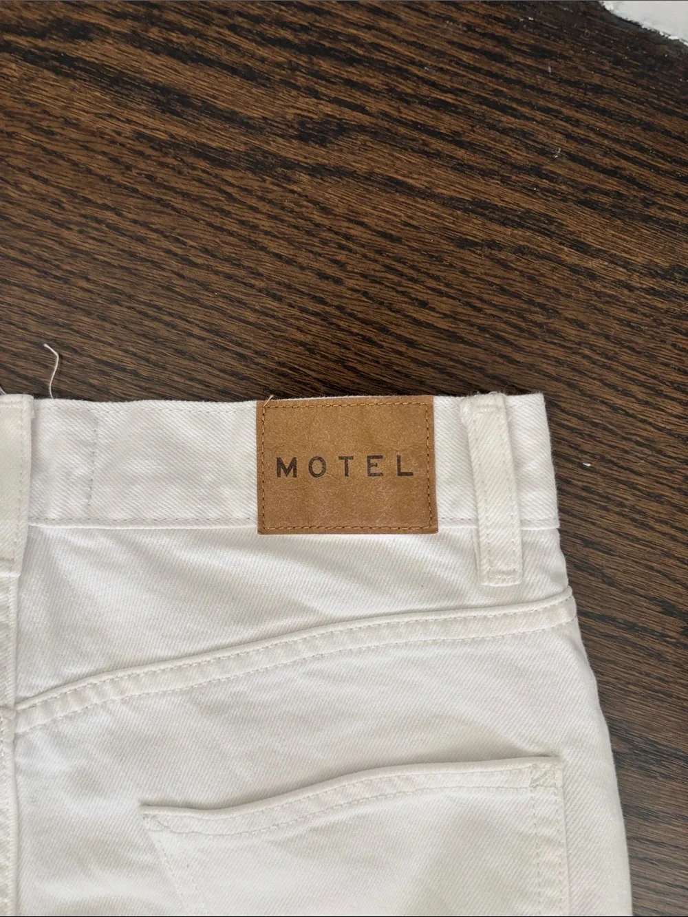 Motel Rocks White Straight-Leg Jeans